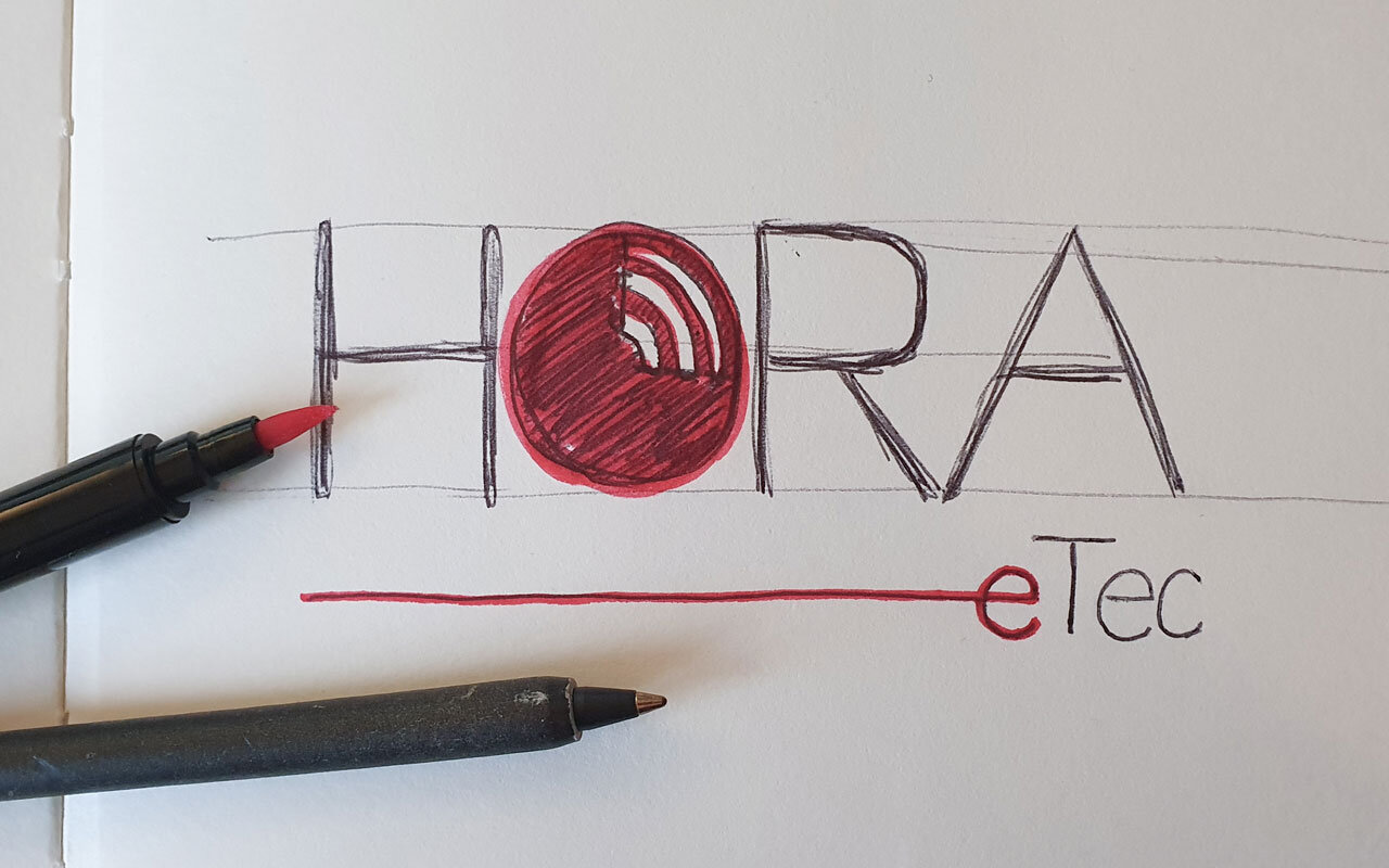 hora Logo Skizze